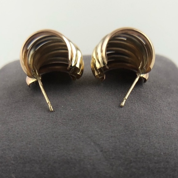 ⚡️Host Pick⚡️Gorgeous 14K Tri Color Gold Earrings - Picture 4 of 6